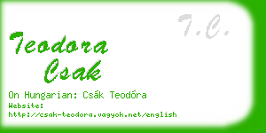teodora csak business card
